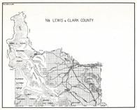 Lewis and Clark County - North, Flathead National Forest, Birdtail Divide, Augusta, Riebeling, Lowry, Bickel, Gilman, Augusta, Montana State Atlas 1950c